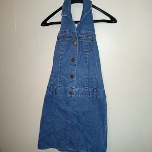Denim Halter Dress